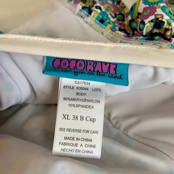 Coco Rave 2 piece tankini swimsuit- XL - Picture 6 of 7